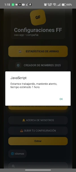 Config FF app interface